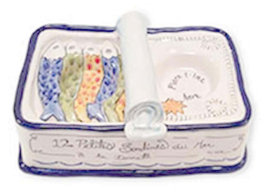 Petite Sardine Figural Tea Light Candleholder by Blue Sky-1