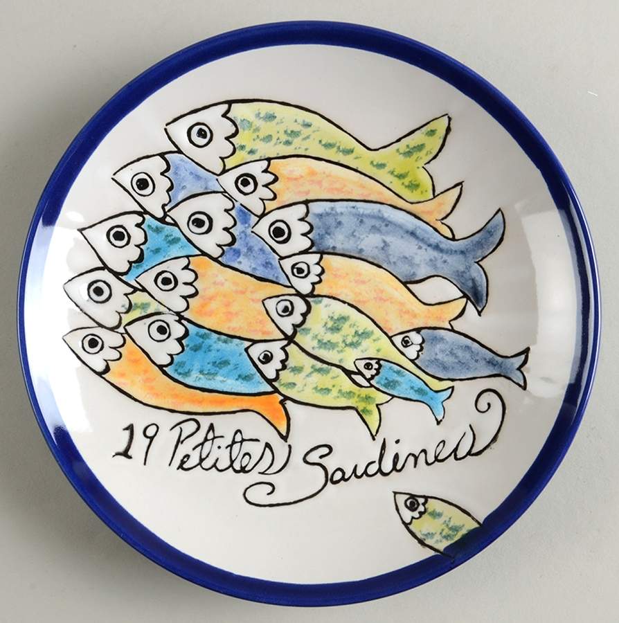 Petite Sardine Salad Plate by Blue Sky-1