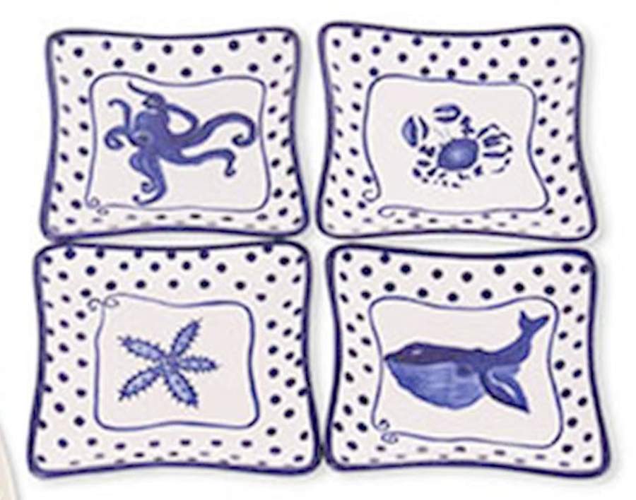 Under the Sea Square Appetizer Plate by Blue Sky-1