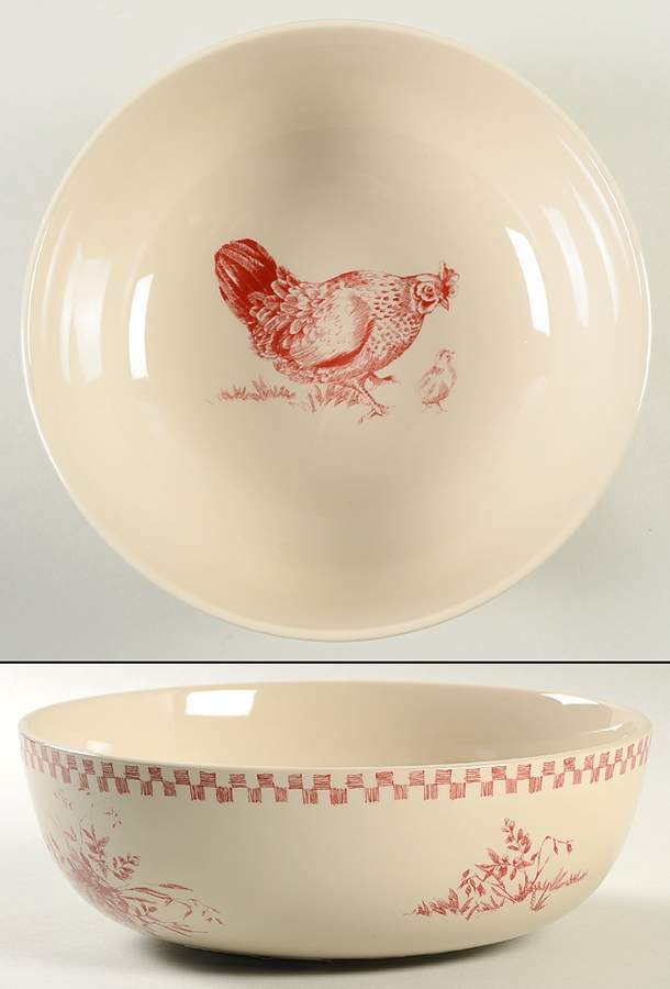 Chanticleer Country 9" Round Serving Bowl by BonJour-1