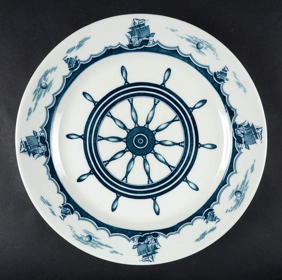 BUF181 11" Chop Plate (Round Platter) by Buffalo Pottery-1