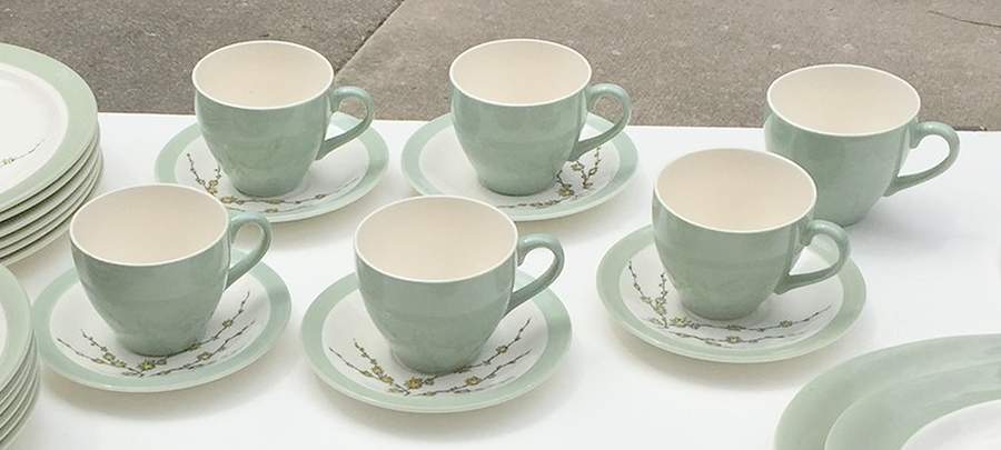 Jasmine Flat Cup & Saucer Set by British Anchor-1