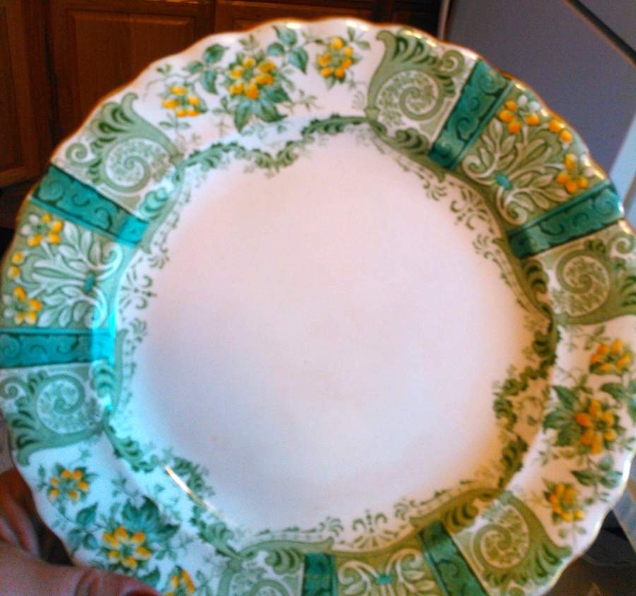 Eaton Green and Yellow Dinner Plate by Burgess & Leigh-1