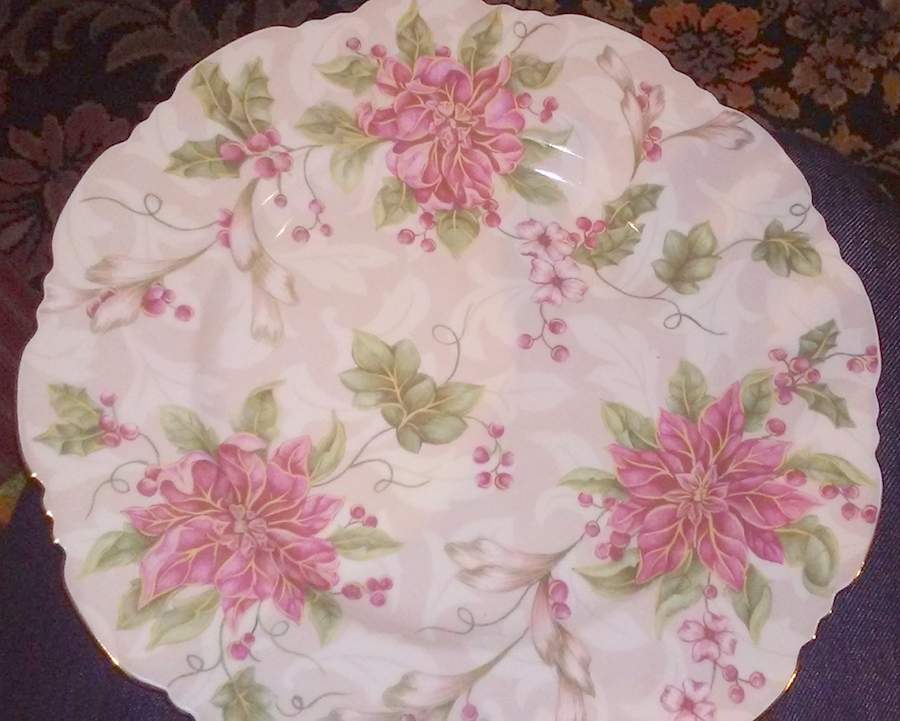 Poinsettia Berries Collection Cake Plate by Baum Brothers-1