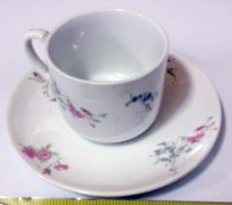 BOO71 Flat Demitasse Cup & Saucer Set by Booths-1