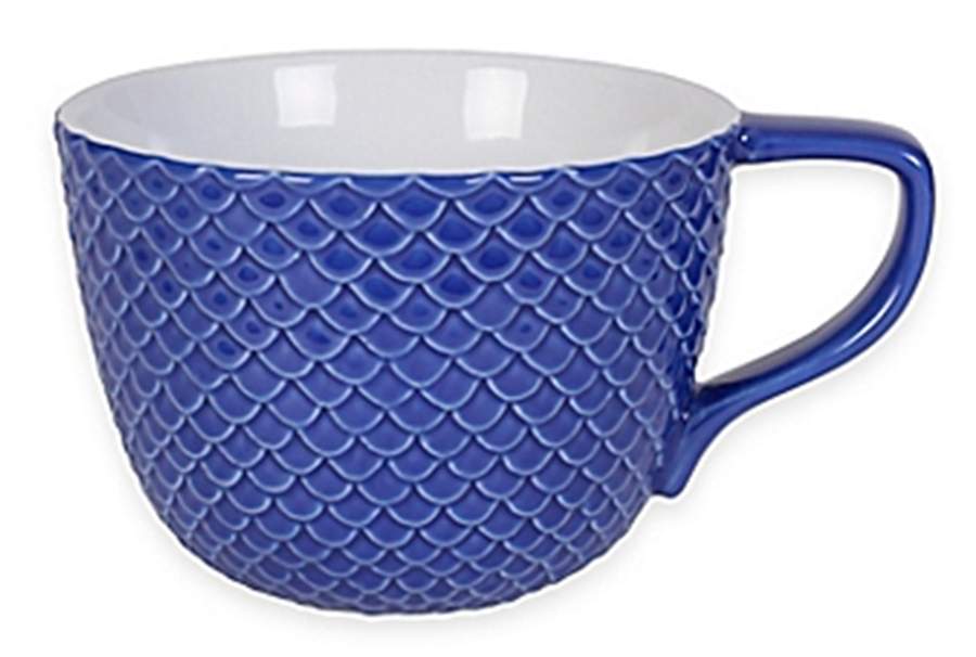 Bistro Blue Scallop Soup Mug by Fitz and Floyd-1