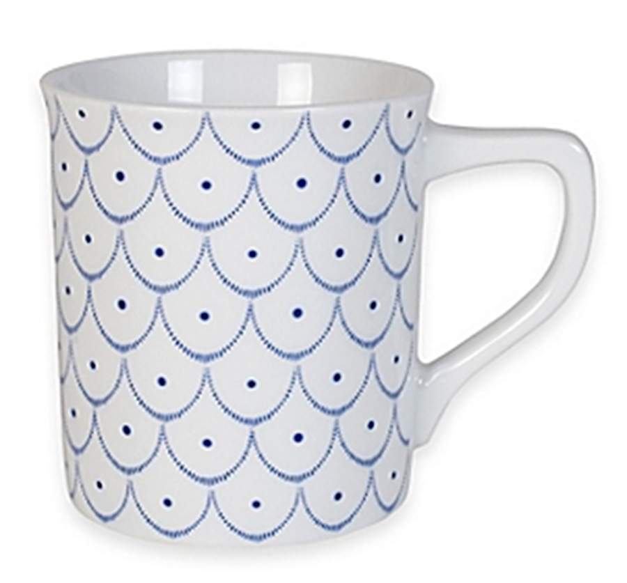 Bistro Blue Scallop Mug by Fitz and Floyd-1