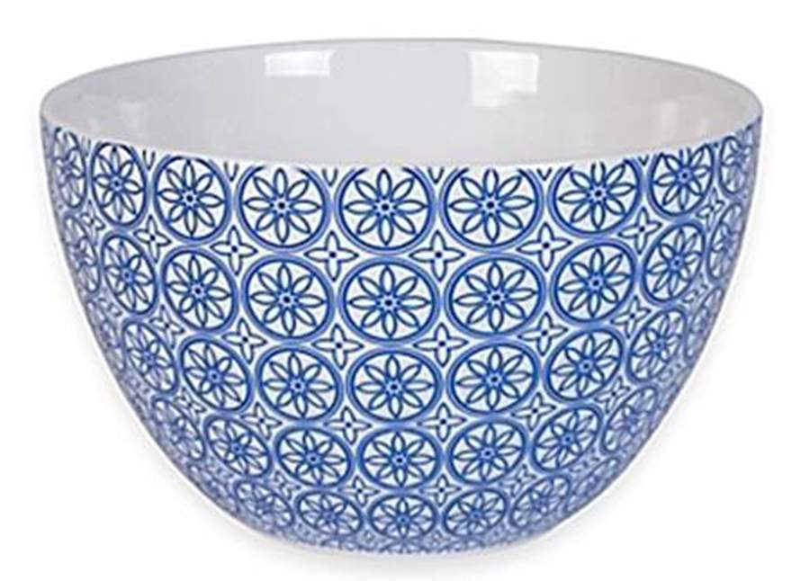 Bistro Blue Mosaic Soup/Cereal Bowl by Fitz and Floyd-1