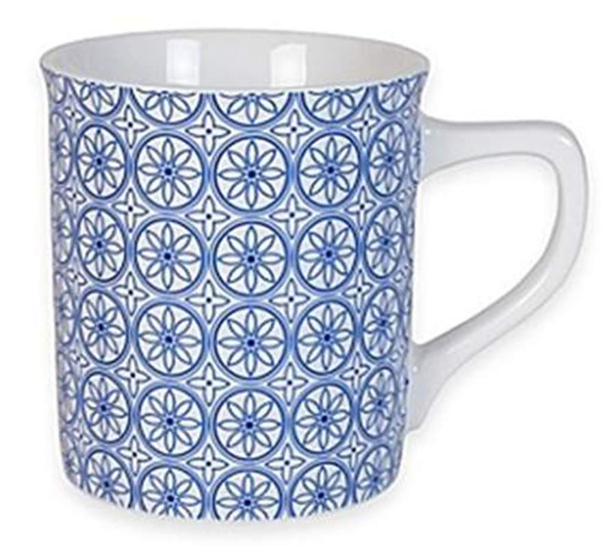 Bistro Blue Mosaic Mug by Fitz and Floyd-1