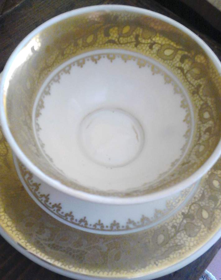 BTH296 Footed Cup & Saucer Set by Bareuther & Co-1