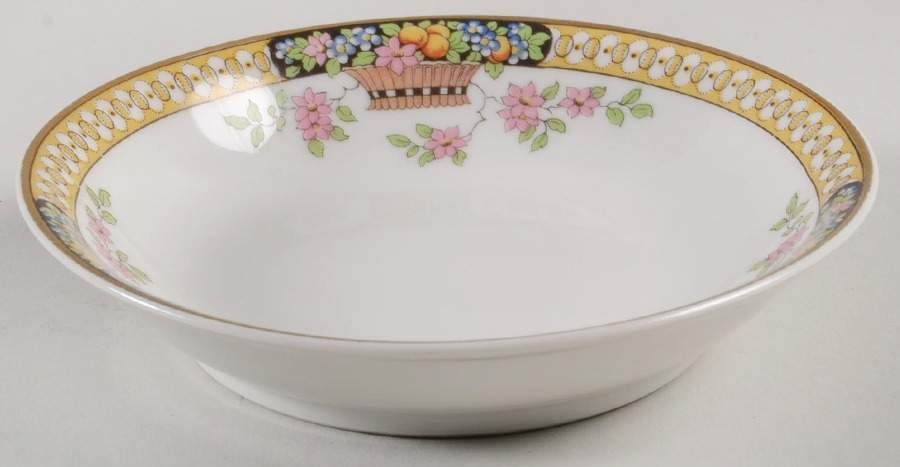 Winton (Design on Edge) Fruit/Dessert (Sauce) Bowl by Bernardaud-1