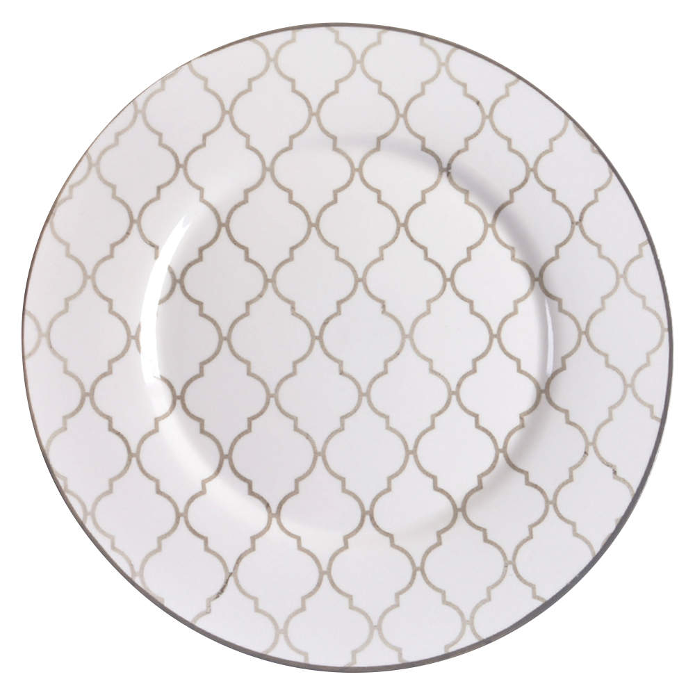 Moroccan Grey Dinner Plate by Baum Brothers-1