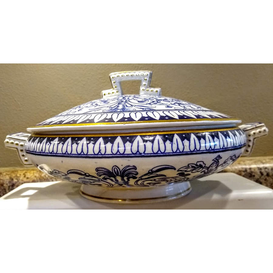 Teutonic Round Covered Vegetable by Brown, Westhead & Moore-1