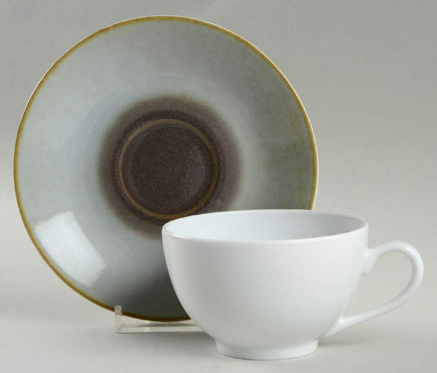 Iris Flat Cup & Saucer Set by Bernardaud-1