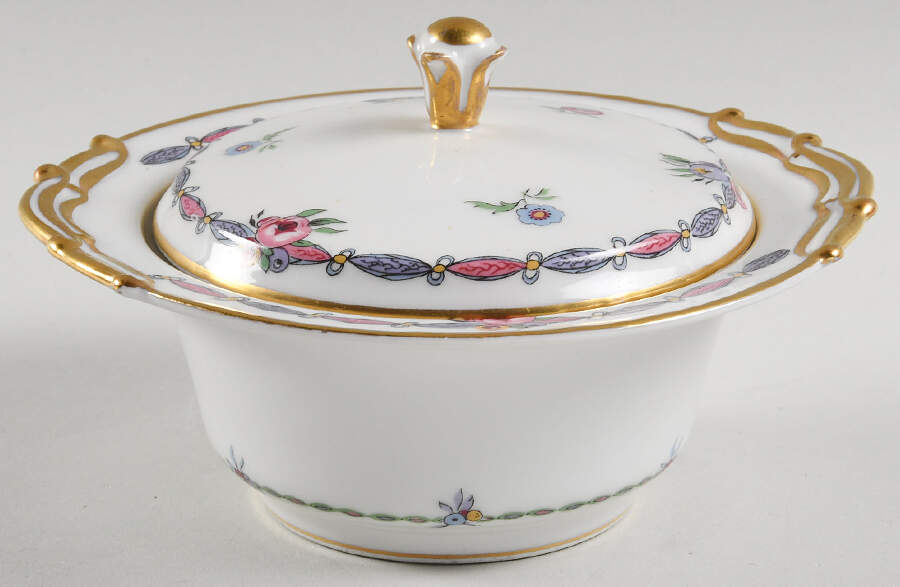 Pompadour Sugar Bowl & Lid by Bernardaud-1