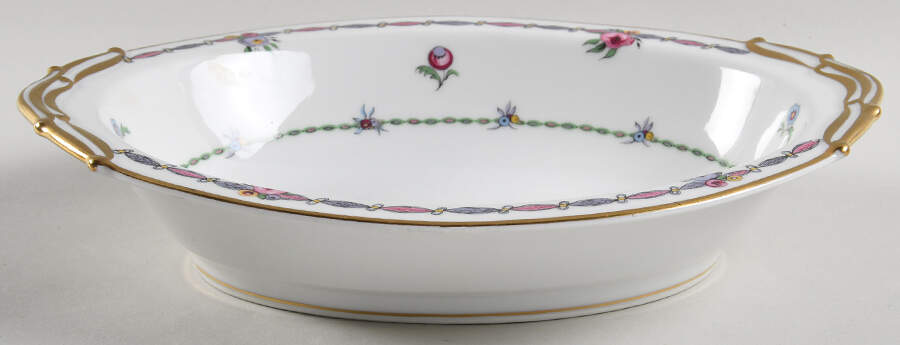 Pompadour 9" Oval Vegetable Bowl by Bernardaud-1