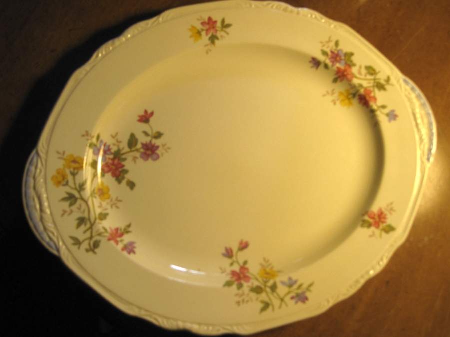 Limoges 13" Oval Serving Platter by Burgess & Leigh-1