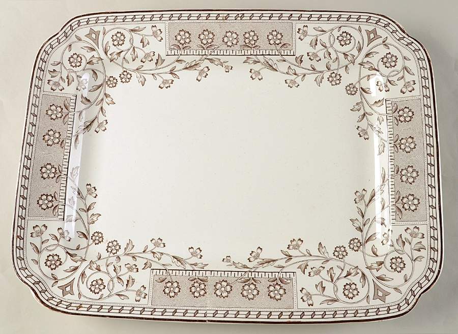 Burmah 18" Oval Serving Platter by T & R Boote-1
