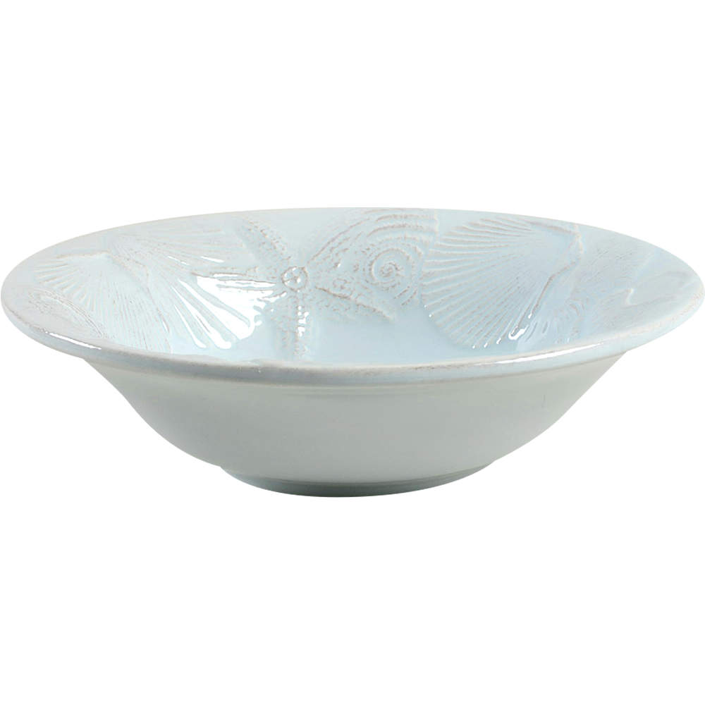 Seahorse and Seashell Menagerie Blue Soup/Cereal Bowl by Blue Sky-1