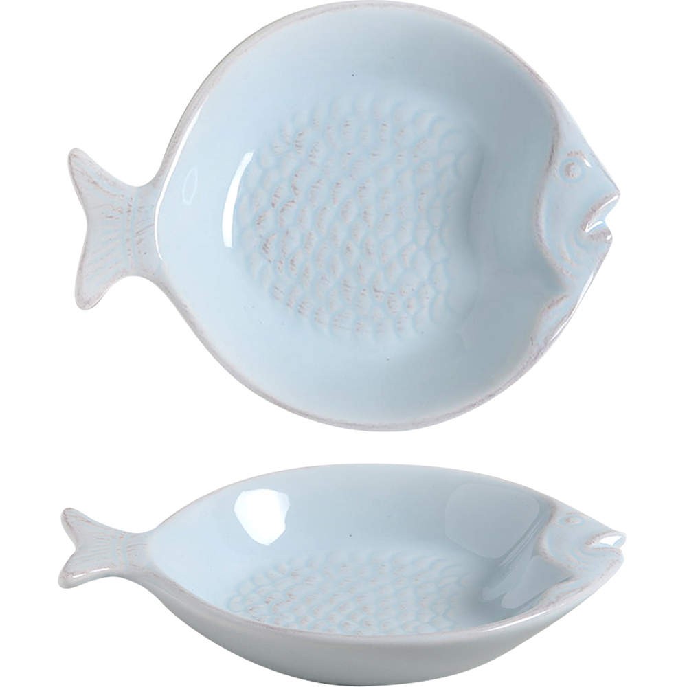 Seahorse and Seashell Menagerie Blue Sauce Dip by Blue Sky-1