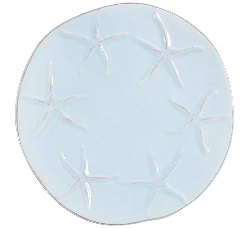 Seahorse and Seashell Menagerie Blue Salad Plate by Blue Sky-1