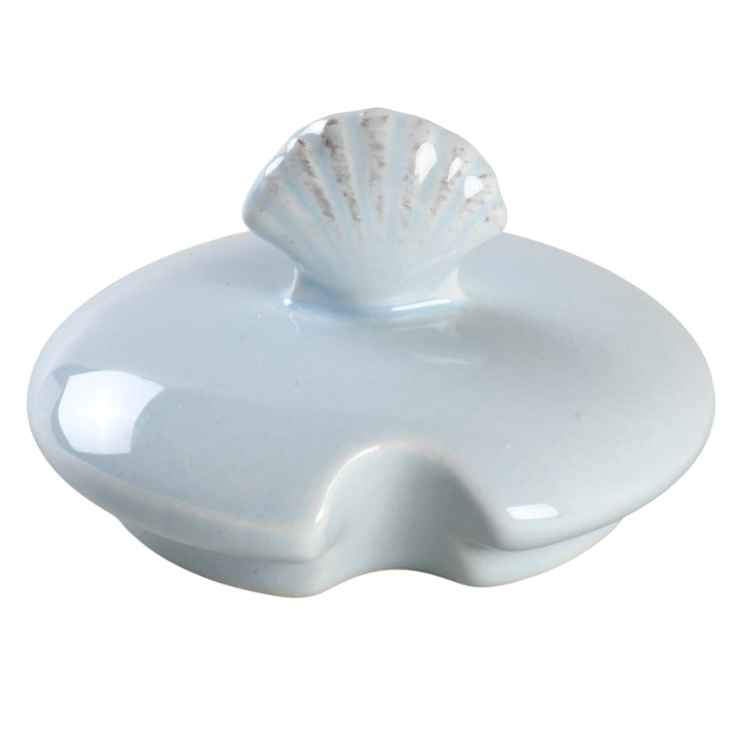 Seahorse and Seashell Menagerie Blue Lid for Sugar Bowl by Blue Sky-1