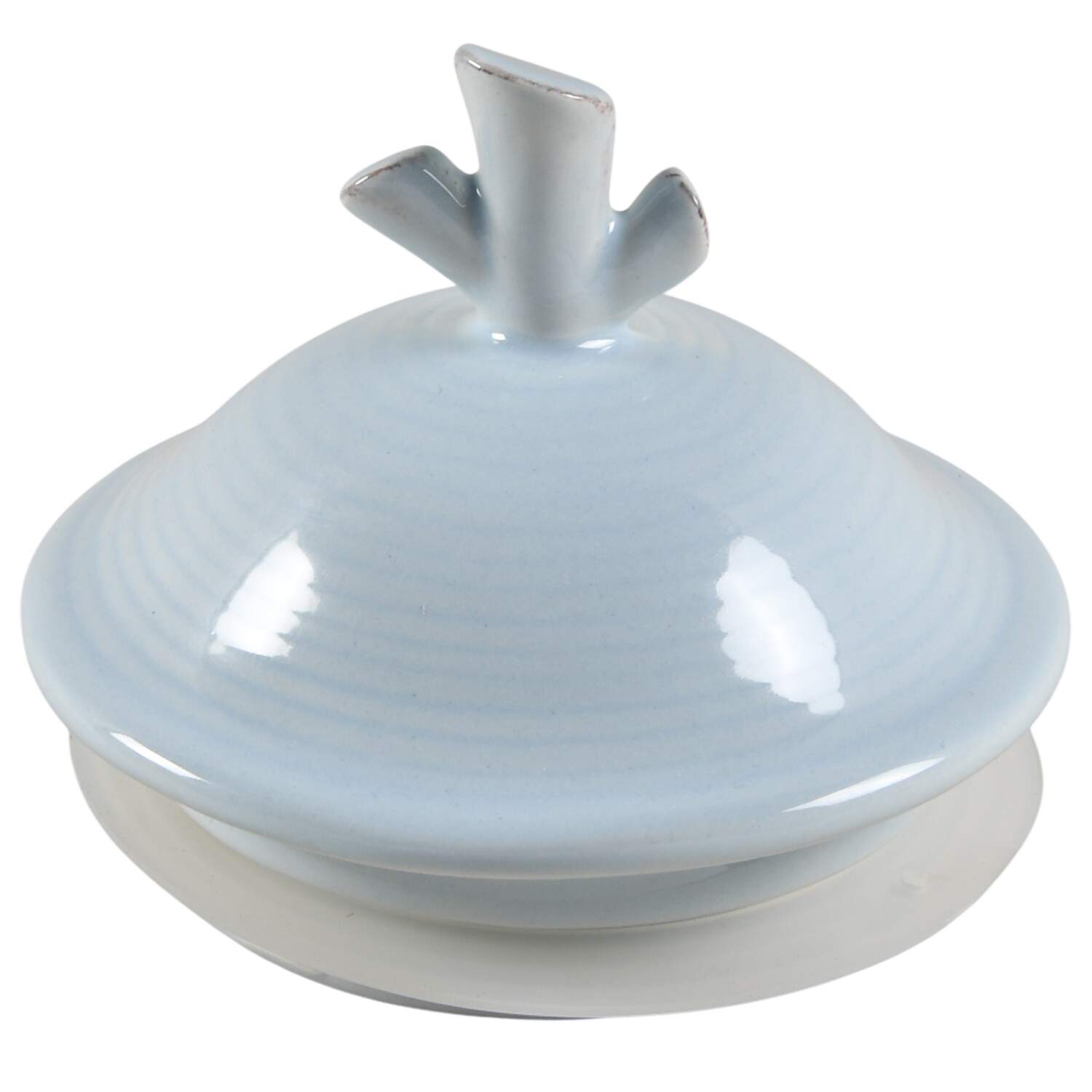 Seahorse and Seashell Menagerie Blue Lid for 6" Storage Jar by Blue Sky-1