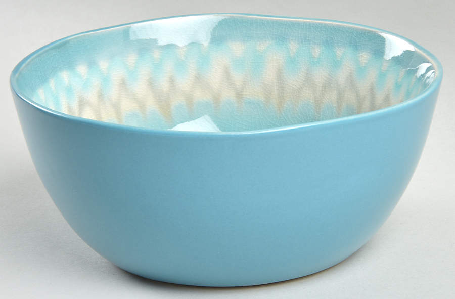 Shibori Aqua Soup/Cereal Bowl by Baum Brothers-1