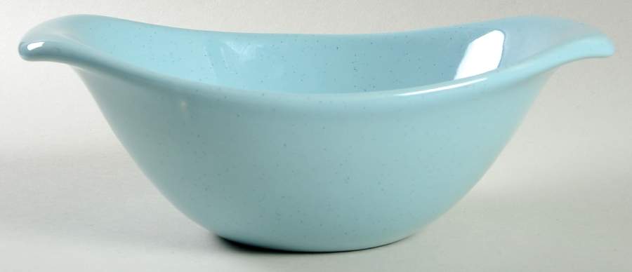 American Modern Glacier Blue Lugged Soup Bowl by Bauer-1