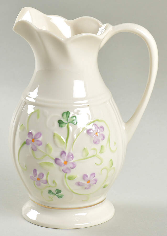 Irish Flax 12 Oz Pitcher by Belleek Pottery (Ireland)-1