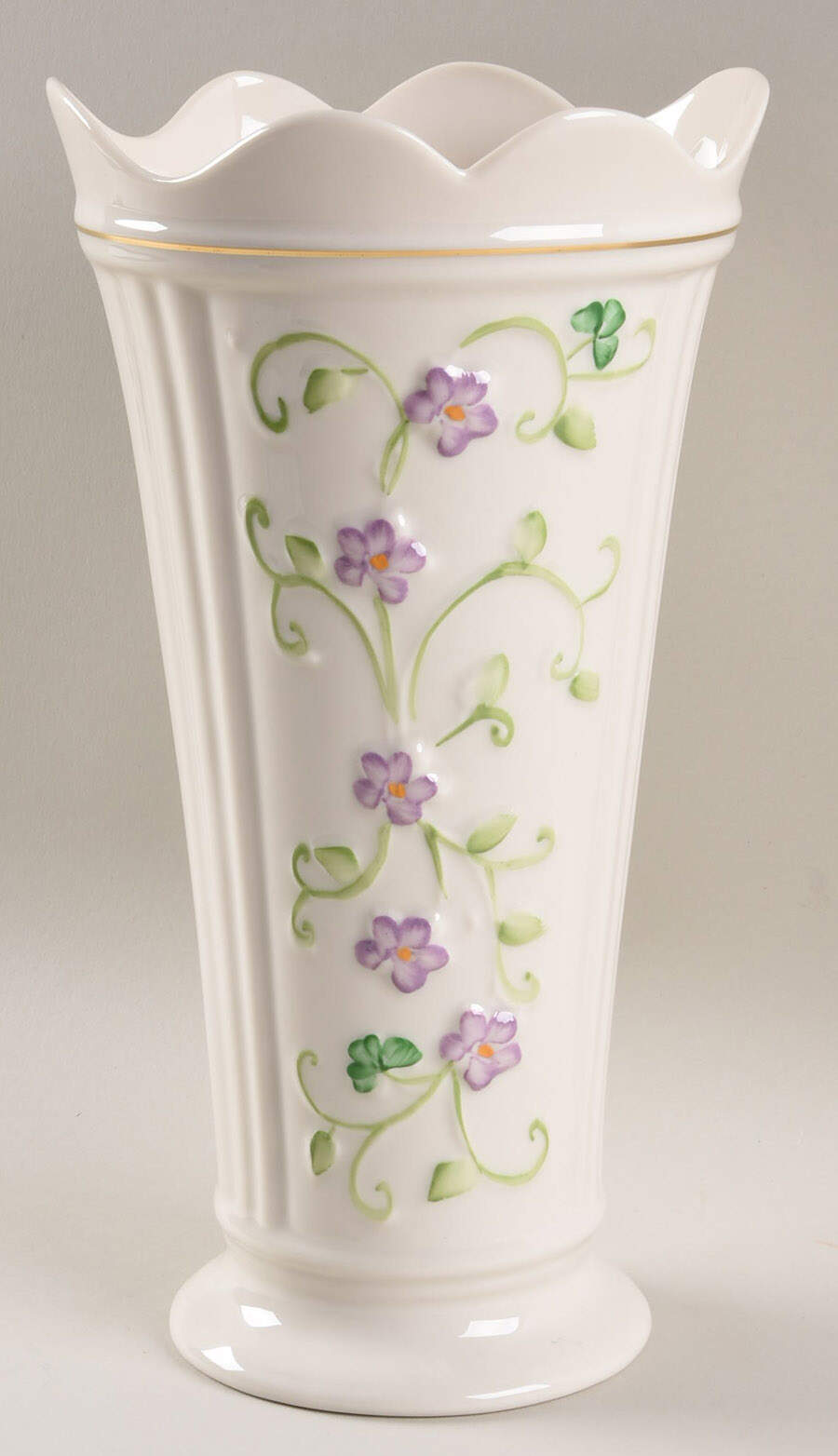 Irish Flax 9" Vase by Belleek Pottery (Ireland)-1