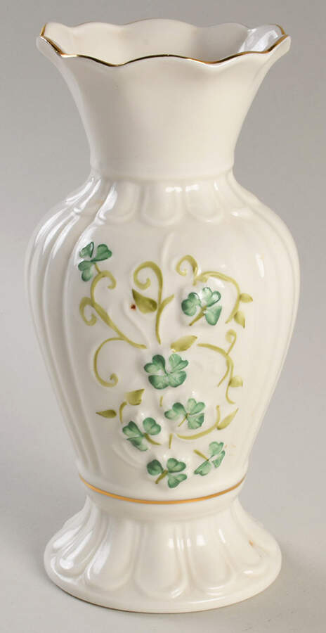 Irish Flax 7" Vase by Belleek Pottery (Ireland)-1