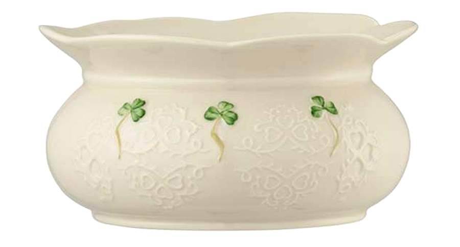 Shamrock Lace 6" Scalloped Bowl by Belleek Pottery (Ireland)-1