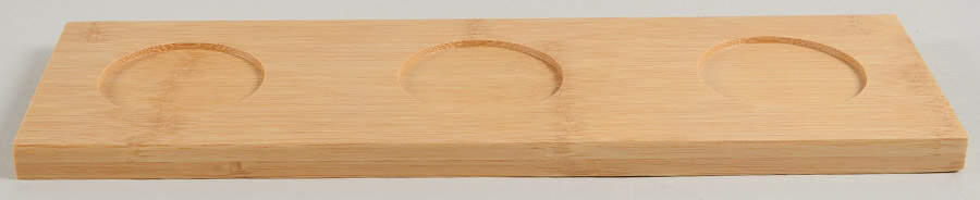 Ripple Wood Condiment Tray by Belleek Pottery (Ireland)-1