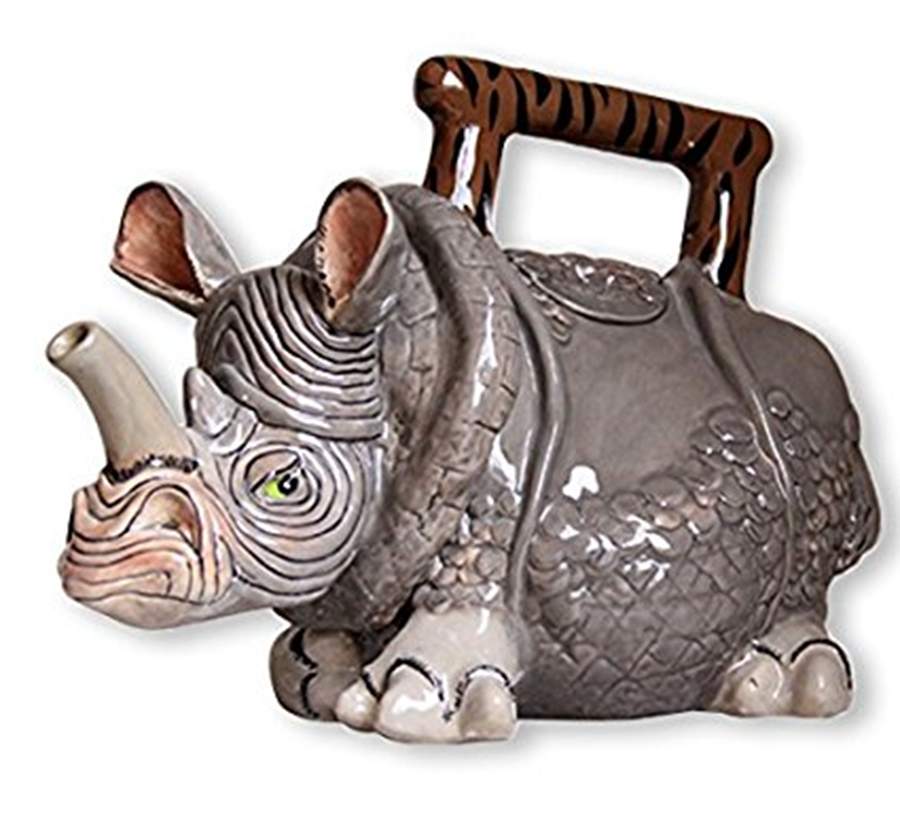 Rhino Teapot & Lid by Blue Sky-1