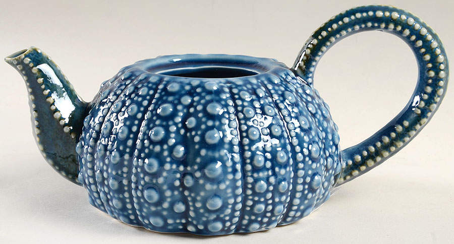 Blue Urchin Teapot No Lid by Blue Sky-1