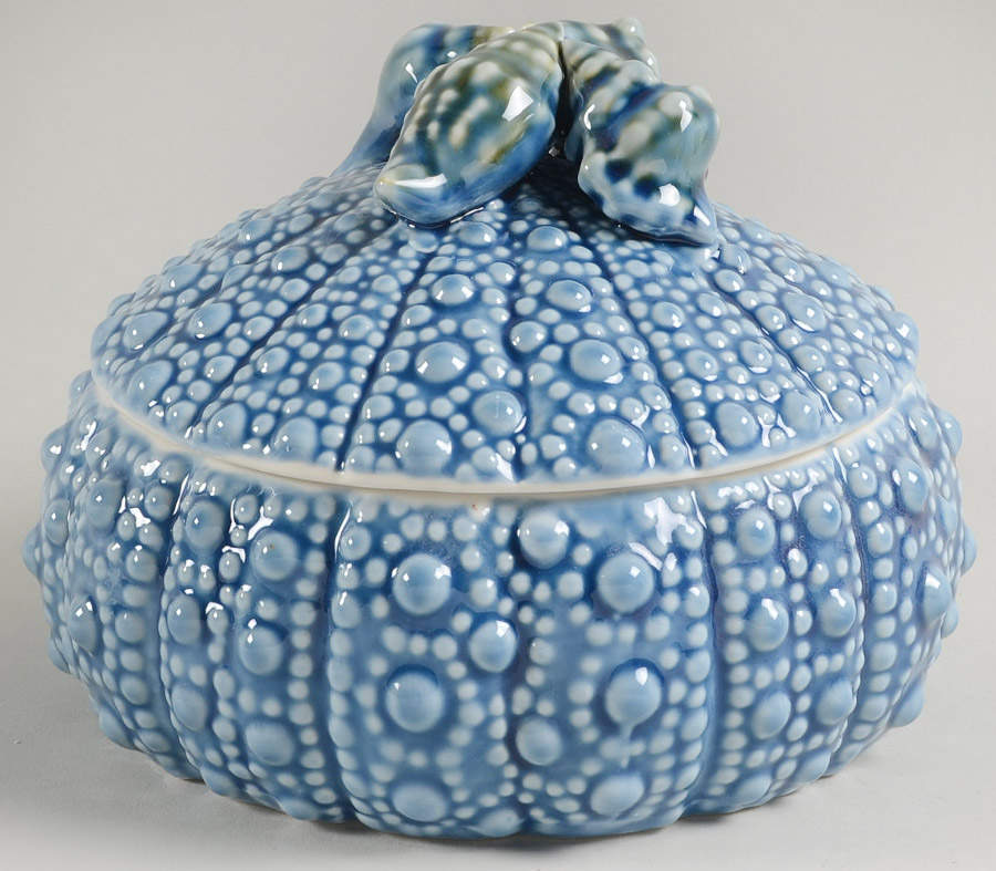Blue Urchin 7" Round Box & Lid by Blue Sky-1