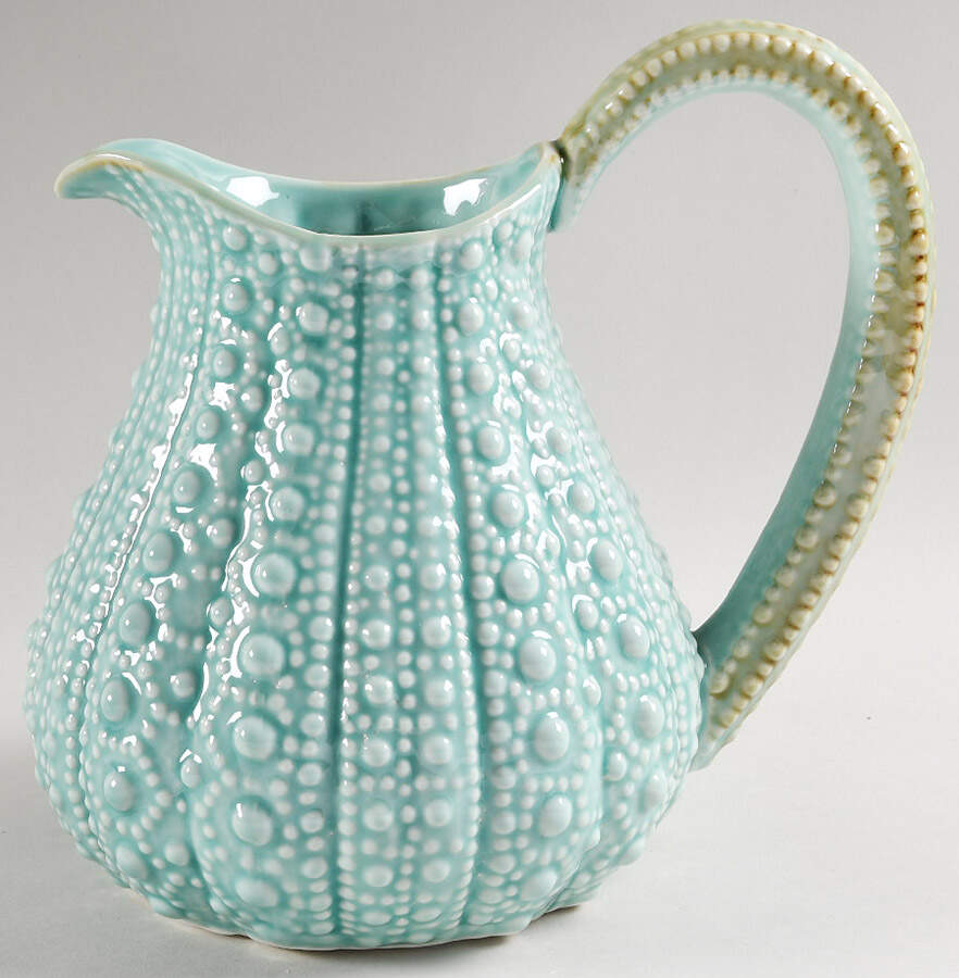 Turquoise Urchin 68 Oz Pitcher by Blue Sky-1