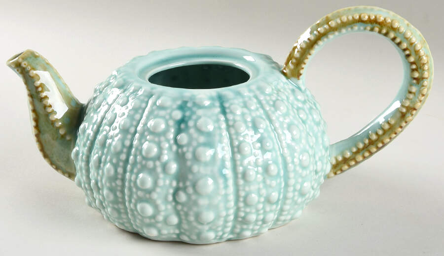 Turquoise Urchin Teapot No Lid by Blue Sky-1