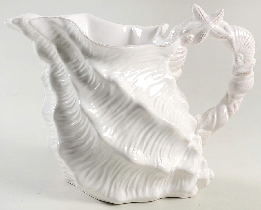 Seawave White 52 Oz Pitcher by Blue Sky-1