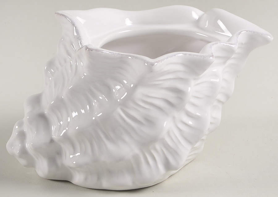 Seawave White Sugar Bowl No Lid by Blue Sky-1
