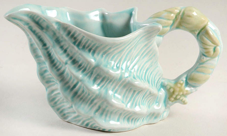 Seawave Turquoise Blue Creamer by Blue Sky-1