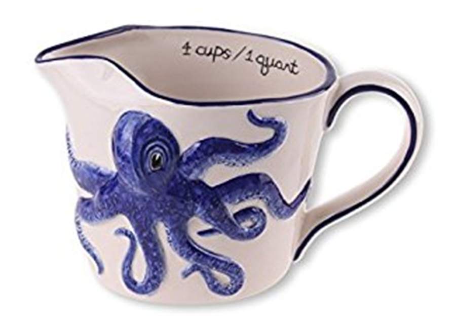 Octopus Blue Measuring Cup by Blue Sky-1