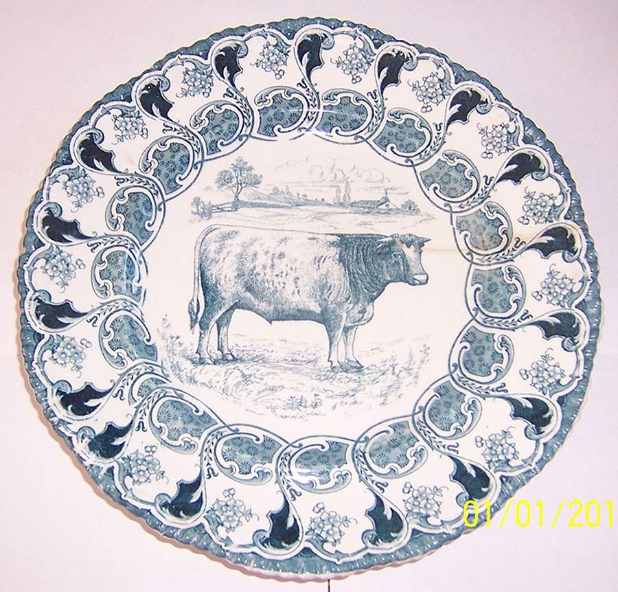 Florence Teal Dinner Plate by Bishop & Stonier-1