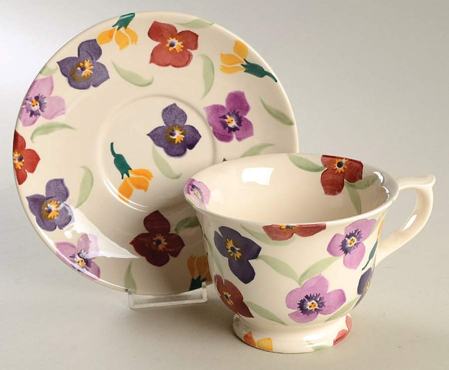 Wallflower Footed Cup & Saucer Set by Emma Bridgewater-1