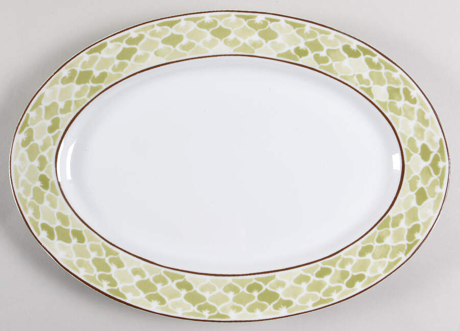 Melange 14" Oval Serving Platter by Ballard Designs-1