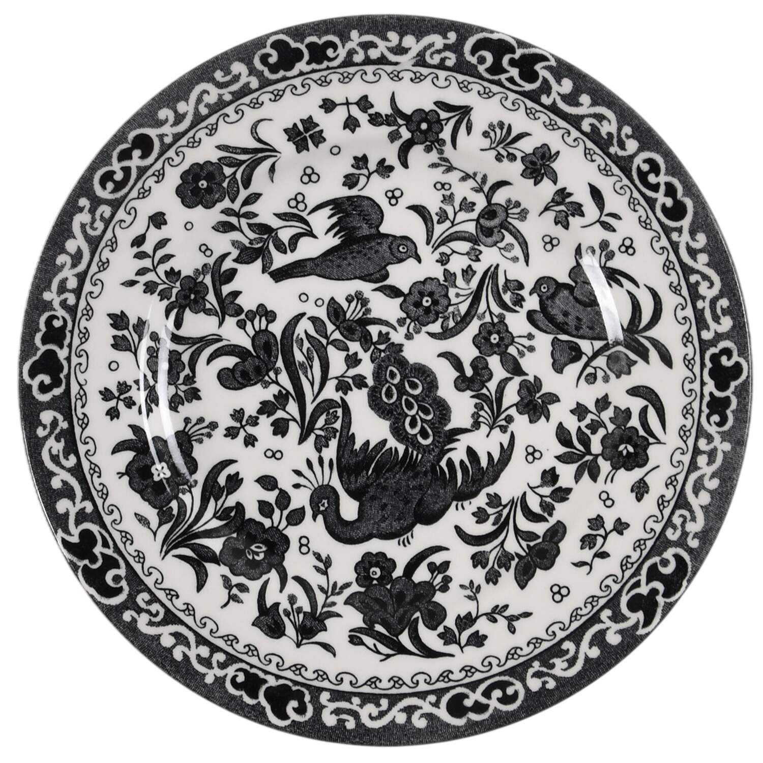 Regal Peacock Black Salad Plate by Burgess & Leigh-1