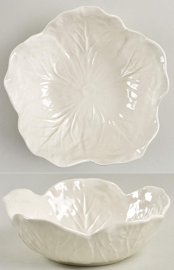Cabbage Beige (Branco) Coupe Soup Bowl by Bordallo Pinheiro-1