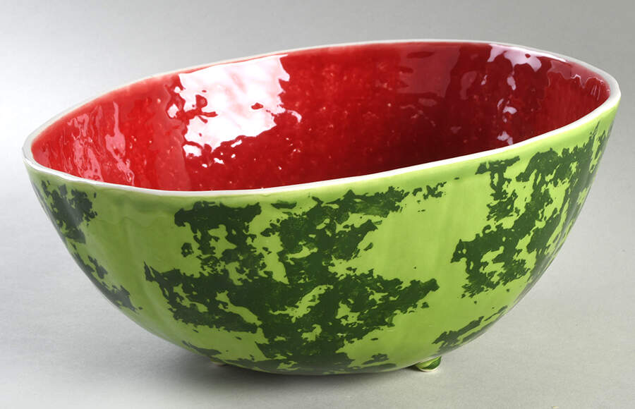 Watermelon 11" Large Salad Serving Bowl by Bordallo Pinheiro-1