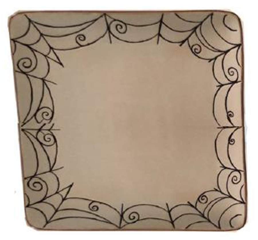 Spooky Night Square Dinner Plate by Spectrum-1